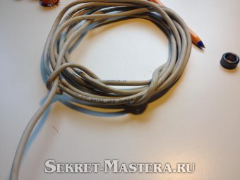 Кусок кабеля UTP - источник обмоточного провода для тороидального преобразователя